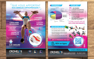 creation impression flyer orthelys semelles orthopediques